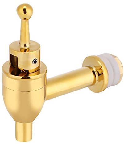 Getränkespender Ersatz Zapfhahn Kupfer + Zinklegierung Bierfass Wasserhahn Ersatz Wein Getränke Wasserhahn Zapfhahn Getränkespender(Golden 12mm)