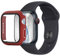 mtb more energy Hülle kompatibel mit Apple Watch 4, 5, 6, SE (44mm) - weinrot - integrierter Displayschutz aus gehärtetem Glas - Rundum Schutz Bumper Gehäuse Schutzhülle Tempered Glass