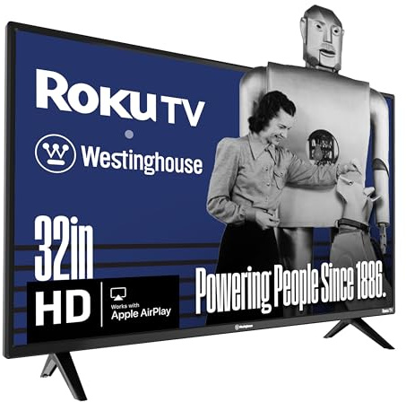 Westinghouse Roku TV - 32 Inch Smart TV, HD Television with Wi-Fi Connectivity and Mobile App, Flat Screen, Bluetooth, Compatible with Apple AirPlay, Alexa and Google Assistant
