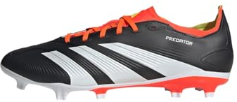 adidas Unisex Predator League Firm Ground Football Boots, Core Black/Cloud White/Solar Red, 7.5 UK