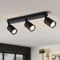 ANWIO LED Deckenstrahler Schwenkbar 3 Flammig Deckenleuchte GU10, Wandstrahler Schwarz Spotlight Lampe Deckenlampe für Wohnzimmer Schlafzimmer Flur (ohne Glühbirnen) EUS-EA190811-10-03RB