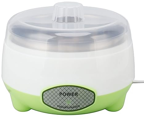 Yogurtera, Máquina Compacta para Hacer Yogur Griego con Recipiente de Acero Inoxidable, Máquina para Hacer Helados Automática de Ahorro de Energía de 15 W para Hogar de Cocina (Enchufe UE 220V)
