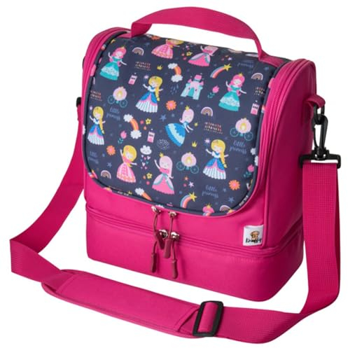Knuffig Kindergarten-Tasche mit Brotdosen-Fach, Umhängetasche für Kita, Krippe & Kiga, Tragetasche für Toniebox, Perfekt als Weihnachts- & Geburtstagsgeschenk für Kinder! (Prinzessin)
