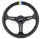 MOEENS Volante Sportivo Auto,Volante A Calice 14inch Genuine Leather Steering Wheels con 3 Cuciture Colore Decorazione