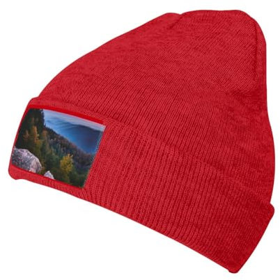 ZISHAK Canadian Smokey Mountain Cliff trendige Strickmütze für Erwachsene, Unisex, perfekte lässige Mütze für alle Anlässe, Canadian Smokey Mountain Cliff, Einheitsgr��e