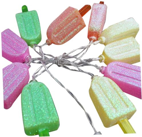 PRETYZOOM Bunte Eiscreme Lichterkette Mit Led-birnen Batteriebetrieben Für Garten Terrasse Hochzeit Und Party Deko Warmweißes Licht Für Festliche Atmosphäre