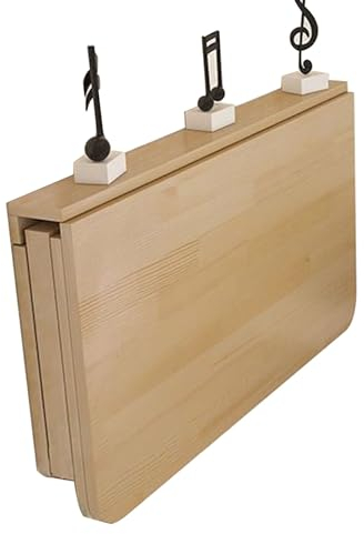 Gaommini Klappbarer Wandtisch für Küche und Wohnzimmer, klappbarer Esstisch aus massivem Holz, klappbarer Frühstücksbartisch | Wandmontierter Klapptisch mit Halterungen (Size : L50xW30cm/L20xW12in)