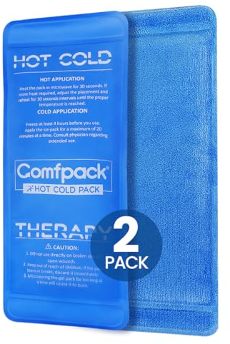 Comfpack Kühlakkus für Verletzungen, wiederverwendbar, flexible und weiche Gel-Eisbeutel für Muskelschmerzlinderung, Kältekompresstherapie für Schulter, Knie, Nacken, Knöchel, Kopf