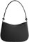 Quirkademy Kleine Umhängetasche Damen, Y2K Schultertasche Handbag aus PU Leder, Halbmond Handtasche Weiches Crossbody Bag Messenger Bag für Frauen Dating Party Einkaufe - Schwarz
