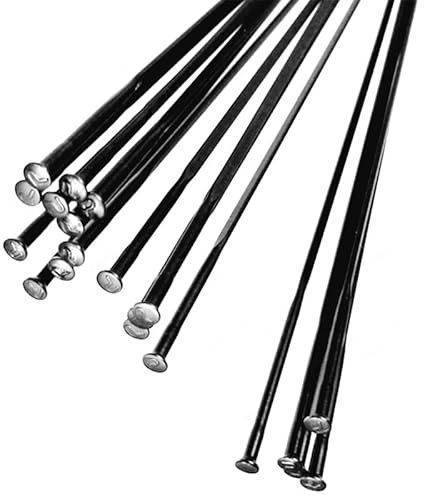 MAYANGYANG Radios para Bicicletas 1pcsBike Spoke Flat Straight Pull 2.0mm Negro 214-306mm 309mm Elección Libre de cantidad Radios Bicicleta