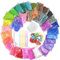 17160+ Gummibänder für Armbänder, 34 Farben Loops Gummis, Bunte Gummibänder Armband Machen Kit, Elastisches Loombänder mit Anhänger Charms Haken, DIY Basteln Spielzeug Geschenk für Kinder Mädchen