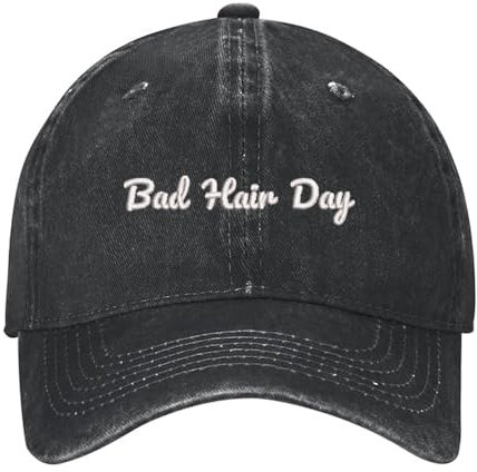 MIMAYIN Bad Hair Day Baseball Cap Stickerei Basecap Verstellbare Baumwolle Reine Farbe Baseballmütze Sport Visier Hut für Damen Herren