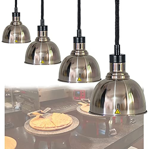 Chauffe-plats, lampe chauffante infrarouge pour steak pizza, fournitures de restauration, lustre de cuisine d'hôtel, lampe chauffante suspendue pour aliments avec ampoule de 250 W et interrupteur, r