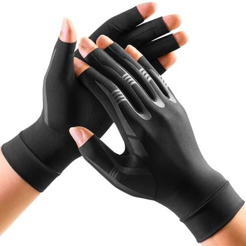 FREETOO Arthritis Handschuhe Fingerlose Handschuhe lindern Schmerzen bei Rheuma Größe XS