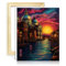 TANGFEIY Ölgemälde-Set, Venedig, Italien, auf Leinwand, Gemälde für Erwachsene und Anfänger, mit Pinseln und Acrylpigmenten für die Wanddekoration zu Hause, Gemälde mit Rahmen (30 x 40 cm)