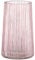 KAYLETIN Pink Glass Vase for Flowers, Ribbed Vase, Flower Vases for Bouquet, Modern Glass Vases for Living Room, Bedroom, Dining Table, Office, Shelf, 20CM