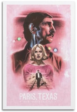 HURRGARS Poster, Motiv: Paris, Texas, Vintage-Stil, ästhetisches Poster, dekoratives Gemälde für Wohnzimmer, Schlafzimmer, elegantes Poster, 30 x 45 cm, ungerahmter Stil
