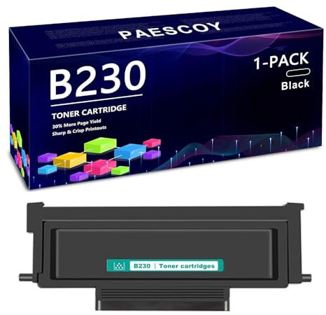 PAESCOY Kompatibel mit Xerox B230 Toner 0006R04399 006R04400 006R04401 Kartuschenersatz, Toner mit hoher Reichweite, funktioniert mit B230 B225 B235 Druckern, kein Chip,Black-1500 Page