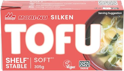 MORI-NU Seidentofu | Weicher Tofu aus Sojabohnen | Vegan | 1 x 305 g | Glutenfrei | Laktosefrei | Ungeöffnet ungekühlt lagerbar | Ideal für cremige Dips, Saucen, Desserts & Smoothies
