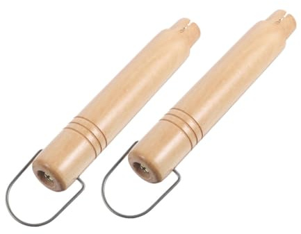 DECHOUS 2pcs Wooden Saucepan Handles Replacement for Milk Pan Pot Handle Cookware Knobs Removable