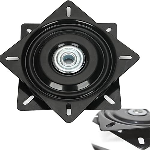 Placa giratoria con Base Cuadrada Negra, fácil de Usar, Protege los Muebles de Escritorio, taburetes, sillas, TV y Soportes de exhibición
