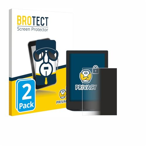 BROTECT Blickschutzfolie für PocketBook Verse Pro Color | 2 Stück Anti-Spy Displayschutz Made in Germany E-Book-Reader Privacy Screen Protector Blaulichtfilter Klare Folie