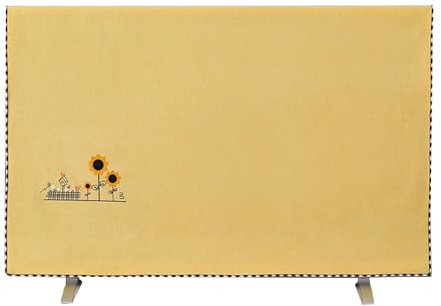 WYBZDA Cubierta de TV Estilo Chino para Salón Cubierta Antipolvo para TV A Prueba de Humedad para 32-75in LCD Funda para Televisor Universal(37-40in(94 * 55cm),Yellow-D)
