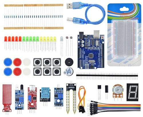 jebyltd Complete Starter For Mini-Breadboard LED Jumper Wire Button School Education Lab Breadboard With Retail Box