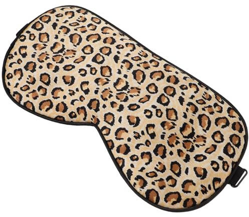 IMIKEYA Seiden Schlafmaske Leopard Muster mit Verstellbarem Riemen Weiche Augenbinde für Schlaf Entspannung Leichte Augenabdeckung für Reise und Erholung