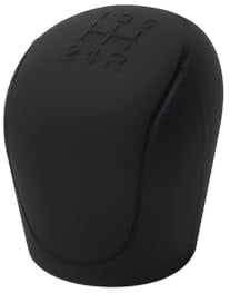 CULEB Funda universal para palanca de cambios de coche, Cubierta de Perilla de palanca de Marchas, protector de pomo adherente, Funda palanca de cambios, Silicona, Universal, Negro, 5 Marchas