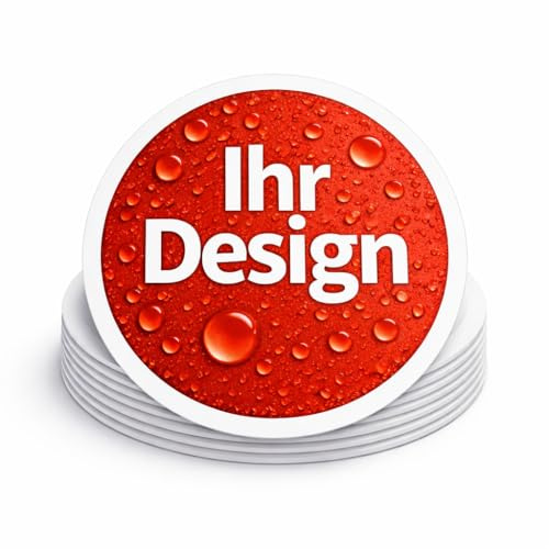 25 Individuelle Sticker Personalisiert Vinyl-Aufkleber | 3 × 3 bis 12 × 12 cm – Premium Vinylfolie – Matt oder Glänzend – Wetterfest