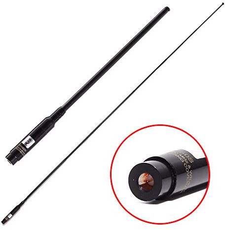 TengKo RH-660S SMA-Male Dual Band VHF UHF 144/430MHz Telescopic Antenna High Gain Two Way Radio Antenna for Wouxun KG-UV8D/9D Plus Walkie Talkie