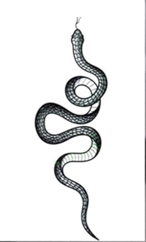 EROSPA® Tattoo-Bogen temporär/Sticker - Schlangen - Wasserfest - 22 x 8 cm - 1 Bogen