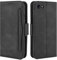 HualuBro iPod Touch 7/6/5 Hülle, Leder Flip Case Wallet mit Kartenfächern, Ständer und Magnetverschluss, Schwarz