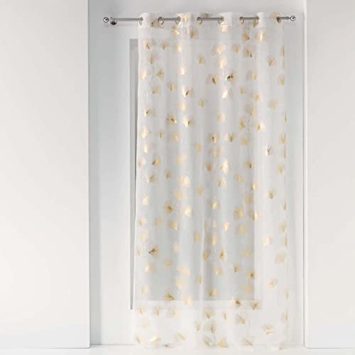 Douceur d'Intérieur, Ösenvorhang, 140 x 240 cm, Ginkgold, Bedruckt, metallic