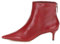 Lutalica W Stivaletti da donna eleganti a punta con tacco basso a spillo, con cerniera, per autunno e inverno, Rosso, 41 EU