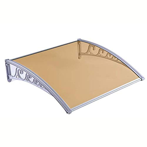 Fenster Markisentür Baldachin, Patio Outdoor Polycarbonat Abdeckung Solid Panel UV Regen Regen Sonnenlichtschutz, Mehrfachgröße (Farbe: Braun, Größe: 150cmx120cm)