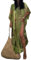 Bsubseach Women Green Print Beach Kaftan Dress Half Sleeve Plus Size Bathing Suit Cover Ups Caftan Dresses