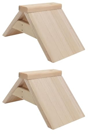 POPETPOP Dove Rest Stand : 2Pcs Wooden Pigeon Perch Bird Perch Stand for Pigeons Doves Parrots - Easy to Install, 8.65X4.72X4.72in