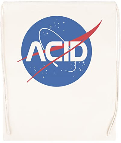 Vendax Acid vs Nasa Beige Turnbeutel mit Kordelzug Drawstring Gym Bag Backpack