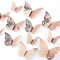 AIEX 72 Stück 3D Schmetterlingsaufkleber 3 Größen Wandtattoos Raumwanddekoration für Schlafzimmer Party Hochzeit (Roségold)