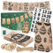 LIVAIA Adventskalender zum Befüllen 2025 - Adventskalender Tüten Set mit 24 Papiertüten, Holzklammern, Aufklebern, Jute Schnur - Weihnachts Adventskalender Basteln - Braun mit Schwarzen Motiven