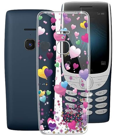 WXPPJ Case for Nokia 8210 4G (2.8 inches), Transparent Anti-Yellowing Silicone Mobile Phone Case - Ultra Thin Shockproof Scratch-Resistant Protective Cover Soft TPU Bumper Case for Nokia 8210 4G -