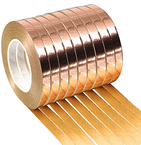 Bealif 5mm Rose Gold Curling Ribbon Set, 9 Rolls Crimped Balloon Ribbon String Shiny Bow Ribbons for Gift Wrapping Birthday Party WeddingBaby Shower Valentine's Day Crafts Decoration (10M/Roll)