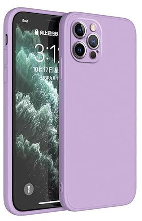 Phone Case for iPhone 6S, Shockproof Liquid Silicone Protective Case with Soft Anti-Scratch Microfiber Lining Ultra Slim Phone Cover for iPhone 6S, Purple