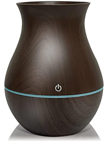 Diffusore di Oli Essenziali, Profumatore per Ambienti, Umidificatore Ambiente, 130 ML, Diffusore Ambiente, Diffusore Arredamento Casa, Vaporizzatore Oli essenziali, Diffusore Aromi, 7 Colori LED