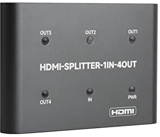Waveshare HDMI 4k Splitter 1 In 4 Out Share One HDMI Source Supports Resolution Clearer&Smoother Image Display Same HDMI Signal at Multiple Screens Suitable for Simultaneous Live or Screen Recording
