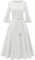 Women's Cocktail Dress A Line Tea Party Midi Graduation Dresses Church Wedding Formal Homecoming Clothing White 2XL