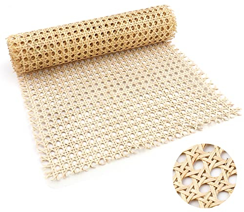 1 Rolle Cane Webbing Rattan, 30cm x 1m Natürliche Rattan Geweberolle für Caning Projekte Mesh Rattan Gewebe für Möbel Stühle Schränke