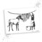 LaserCad Schablonen BANKSY Streetart (B040, Washing Zebra Stripes, DIN A2) Stencil für Graffiti, Airbrush, Kunst, Deko, zum Malen